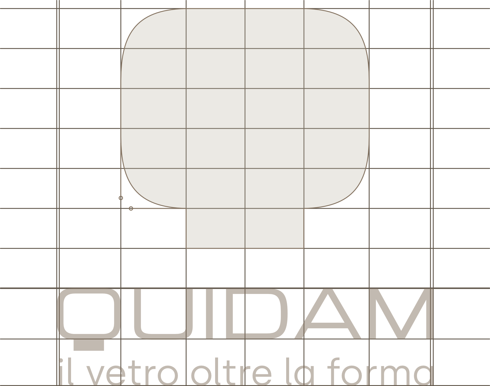 Costruzione geometrica del marchio Quidam