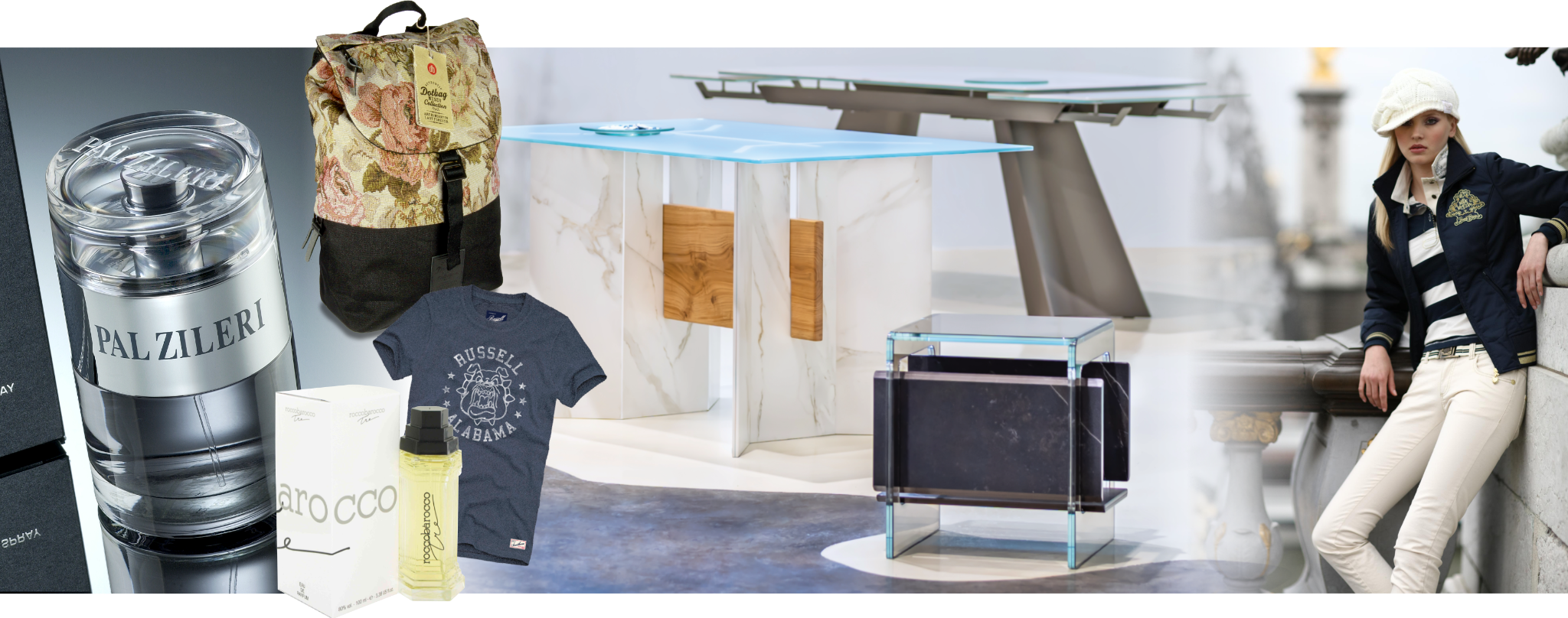 Progetti di profumeria, packaging, fashion design e complementi d'arredo